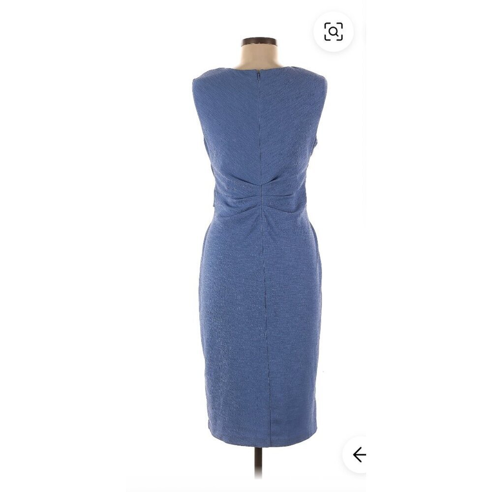Adrianna Papell Blue Tie-Front Wrap Dress – Size 10 - Picture 16 of 16